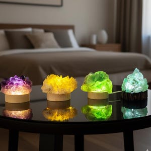 Discover the One-of-a-Kind Handmade Stone Night Light – Unique Mineral Lamp for a Magical, Cozy Glow