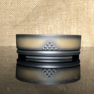 Ceramic bonsai tree pot, Unglazed, pottery, Hand-engraved buttons, like copper buttons, size 3.5 inch