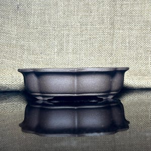 Handmade Ceramic Bonsai pot, cloud shape, oval bonsai tree pot, size 6.5", pottery, Unique bonsai with unglazed