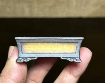 Handmade Mame Bonsai Pot: Unique Ceramic Planter with Sculptural Corners