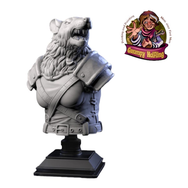 Female rat bust | White Werewolf Tavern | 12k 3d print miniature | rpg