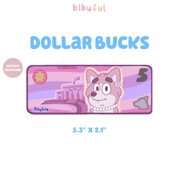 Bluey Dollar Bucks Party Supplies - Etsy