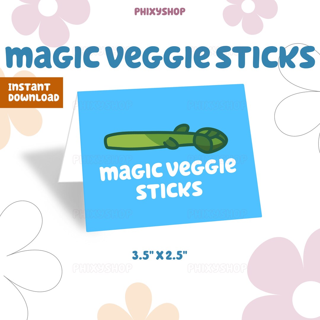 Blue Magic Veggie Sticks Food Label Blue Dog Digital Download Etsy