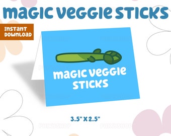 Blue Magic Veggie Sticks Food Label | Blue Dog | Digital Download