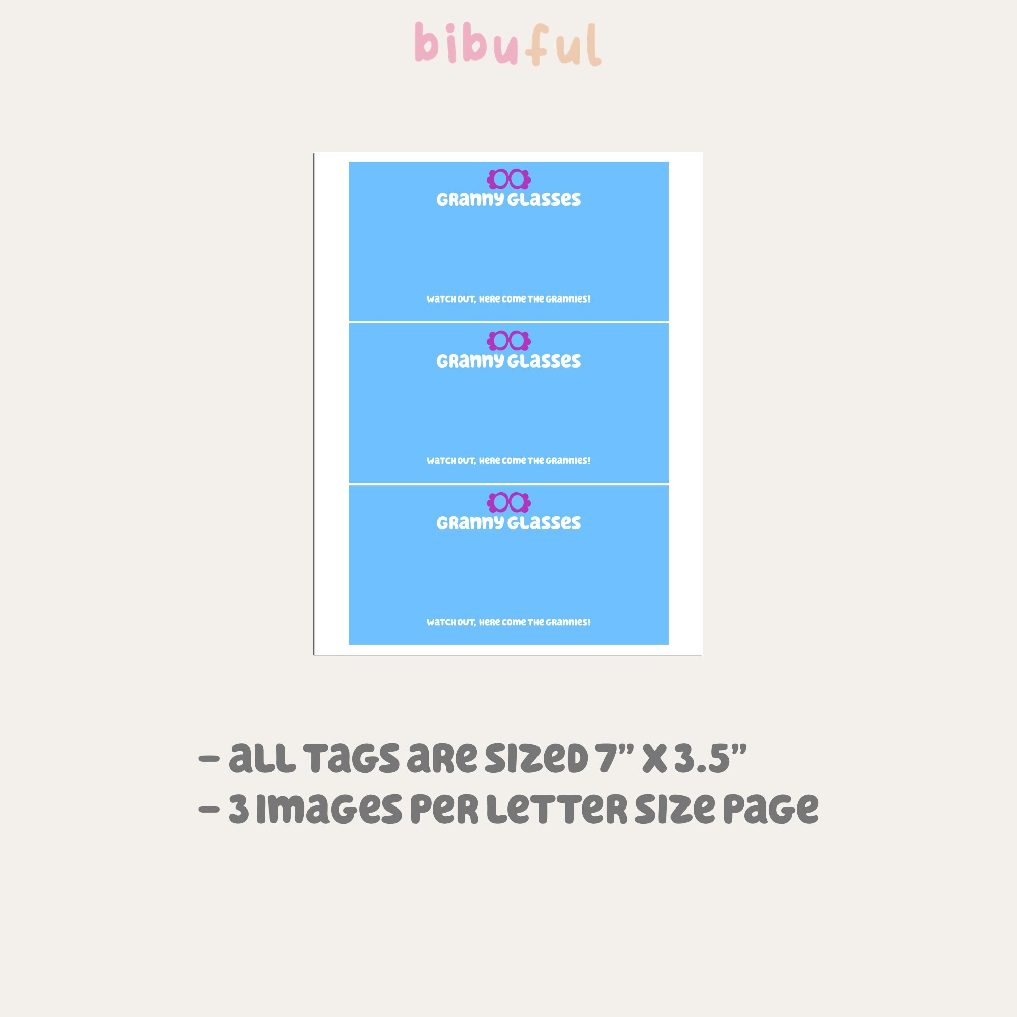 Bluey Granny Glasses Party Favors Digital Download - Etsy Canada
