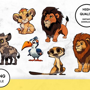 Cute Bundle of Lion the King PNG - Lion the King Clipart - Printable ...
