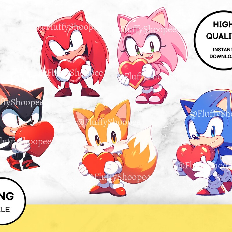 Sonic Valentine Day Svg - Etsy