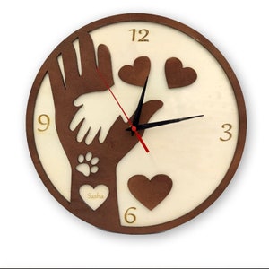 Laser geschnittene Schicht Wanduhr Datei Wanduhr Vektor Vorlage svg, ai, dxf, pdf, cdr, eps