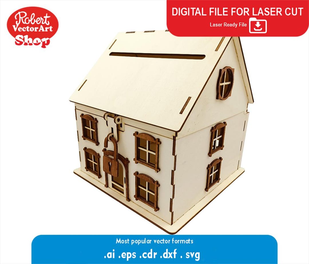 House Wedding Card Box SVG Laser Cut Files - Etsy UK