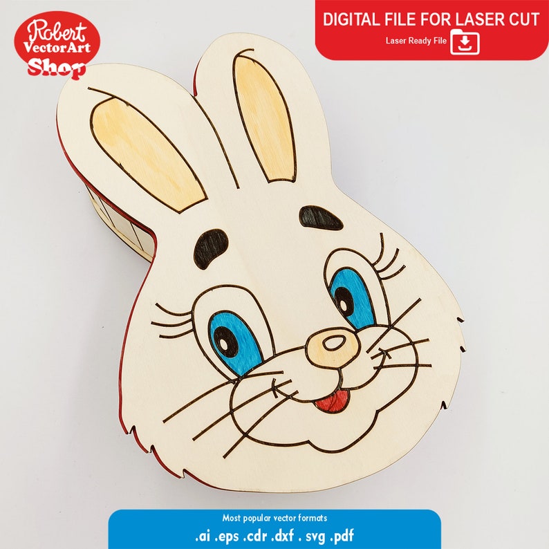 Easter Bunny Gift Boxes Laser Cut Files Svgdxfpdfai Glowforge Files ...