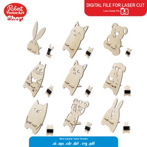File di taglio laser per supporto per telefono. Porta telefono File SVG, CDR, DXF Supporto in legno per telefono cellulare. per laser. Porta cellulare da scrivania. PD06