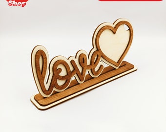 Conjunto de 4 plantillas de fotos para corte láser y grabado svg dfx cdr pdf ai eps Archivos láser Glowforge Soporte de fotos moderno Inactivo