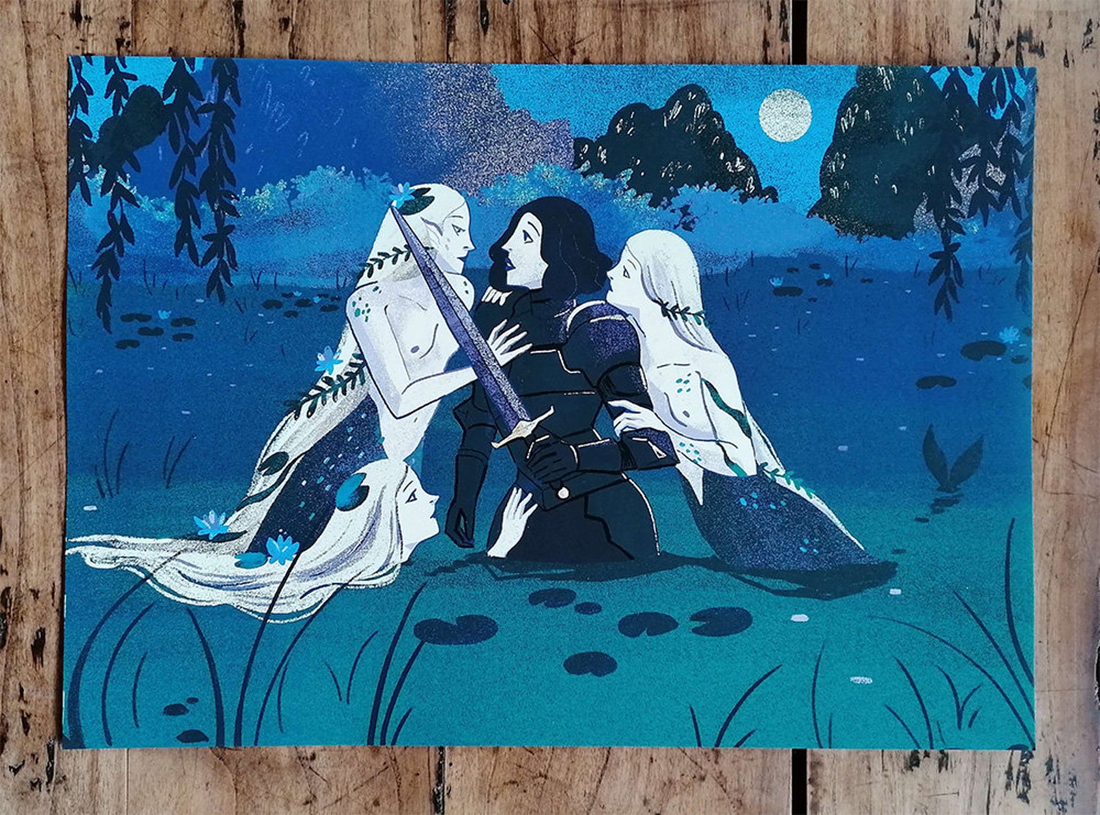 Mermaid Knight Remy Lady Knight and Mermaids • Illustrations • Sapphic Illustration • LGBT ...