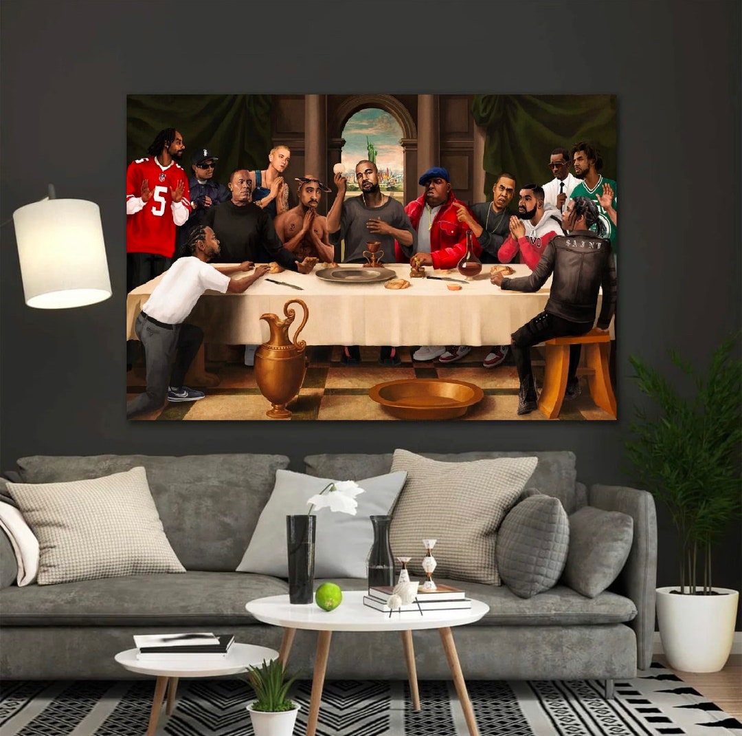 Hip Hop Poster Printlast Supper All Time Rappers Canvas Wall - Etsy