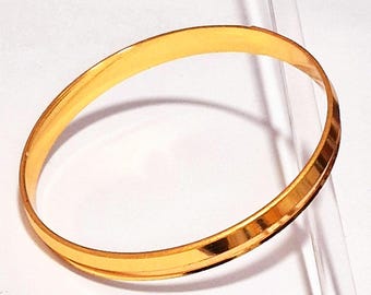 Pulsera Kada Kara Sikh bañada en oro: brazalete punjabi sikh para hombres y mujeres