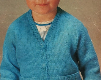 Vintage Baby/Toddler Jacket Knitting Pattern: 3PLY, 4PLY, DK (PDF Download)