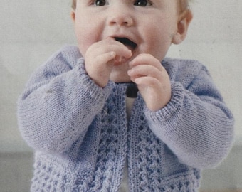 Baby Cardigan, 0-18 months, 4PLY, Vintage Knitting Pattern PDF, Instant Download!