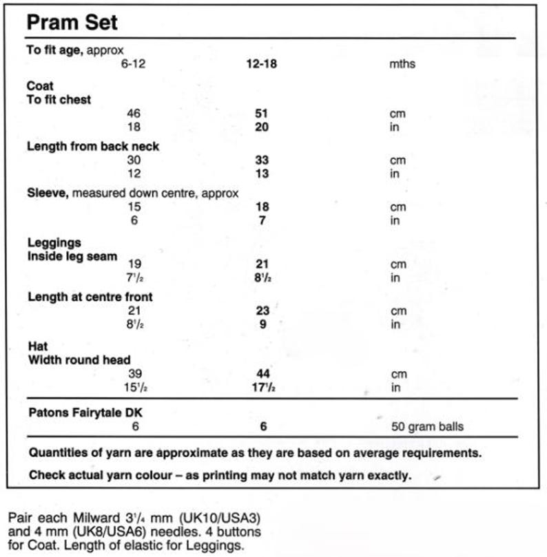Vintage Baby Pram Set Knitting Pattern PDF: DK Yarn (instant Download ...