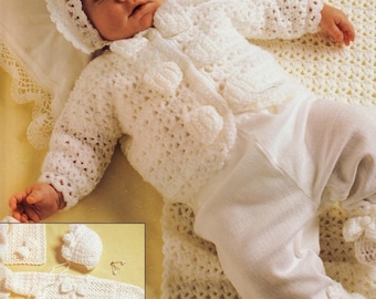 Baby Outfit, for 6 Months, Sport Weight, Vintage Crochet Pattern PDF, Instant Download!