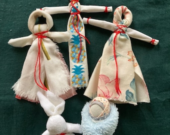 motanka protection amulet set for infants/babies