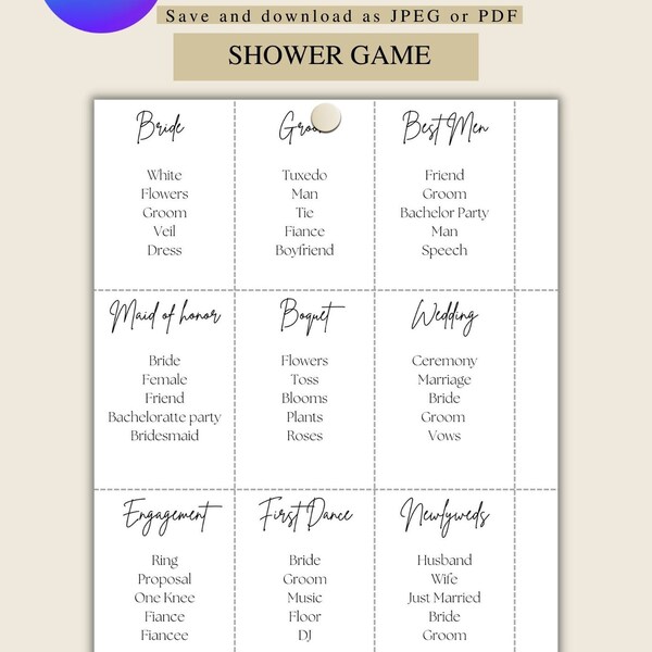 Custom Shower Game - Etsy