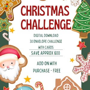 CHRISTMAS BOX - 30 envelope challenge - cash stuffing saving challenge