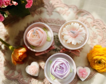 Floral Pot Candle | Handmade Wax Flower Candle | Gifts | Summer Vibe