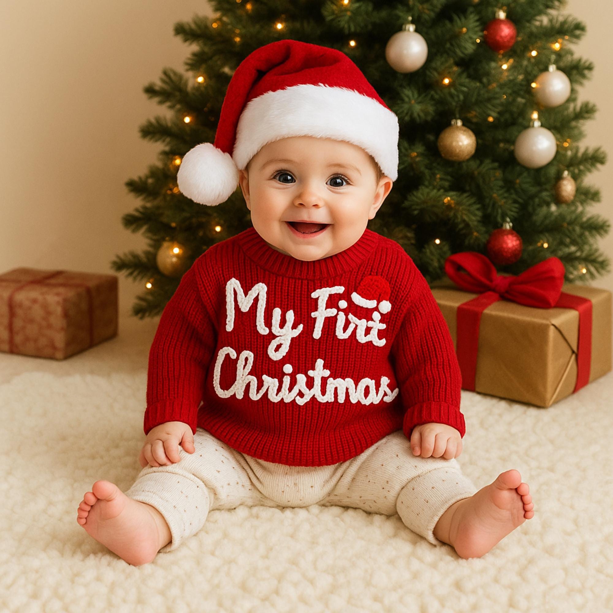 Buy JoJo Maman Bébé My First Christmas Appliqué Baby All-In-One from Next Turkey