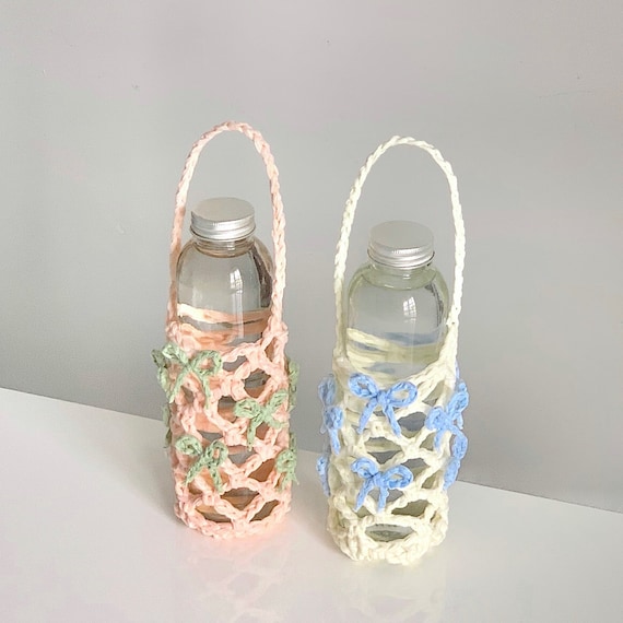 Eiyye 2-Pieces Crochet Water Bottle Bag Cotton India