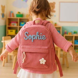 Custom Toddler Backpack, Custom Kids Bag with Name, Preschool School Bag with 3D Crochet Name, Birthday Gift, Back to School for Kid