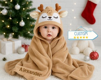 Personalized Baby Hooded Towel, Embroidered Name Towel; Gift for newborn, Personalized Newborn Gift