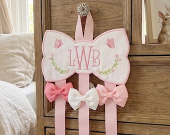 Broderad hårrosett till babyflicka | Barnrumsinredning