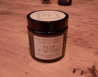 Bougie végétale artisanale 'Pain d'épices'