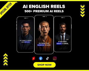 500+ Premium AI Motivational Reels Bundle | YouTube shorts, Instagram reels and Tiktok videos | AI Reels Bundle
