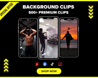 500+ Premium Background Clips  | YouTube shorts, Instagram reels, Tik tok videos | Background videos