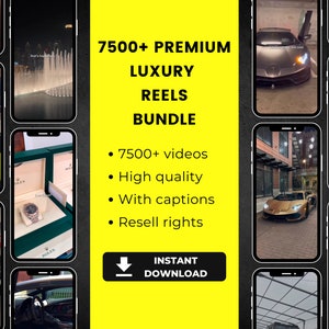 7500+ Pre-Edited Luxury Lifestyle Videos  ( TikTok, Faceless reels, Instagram templates )