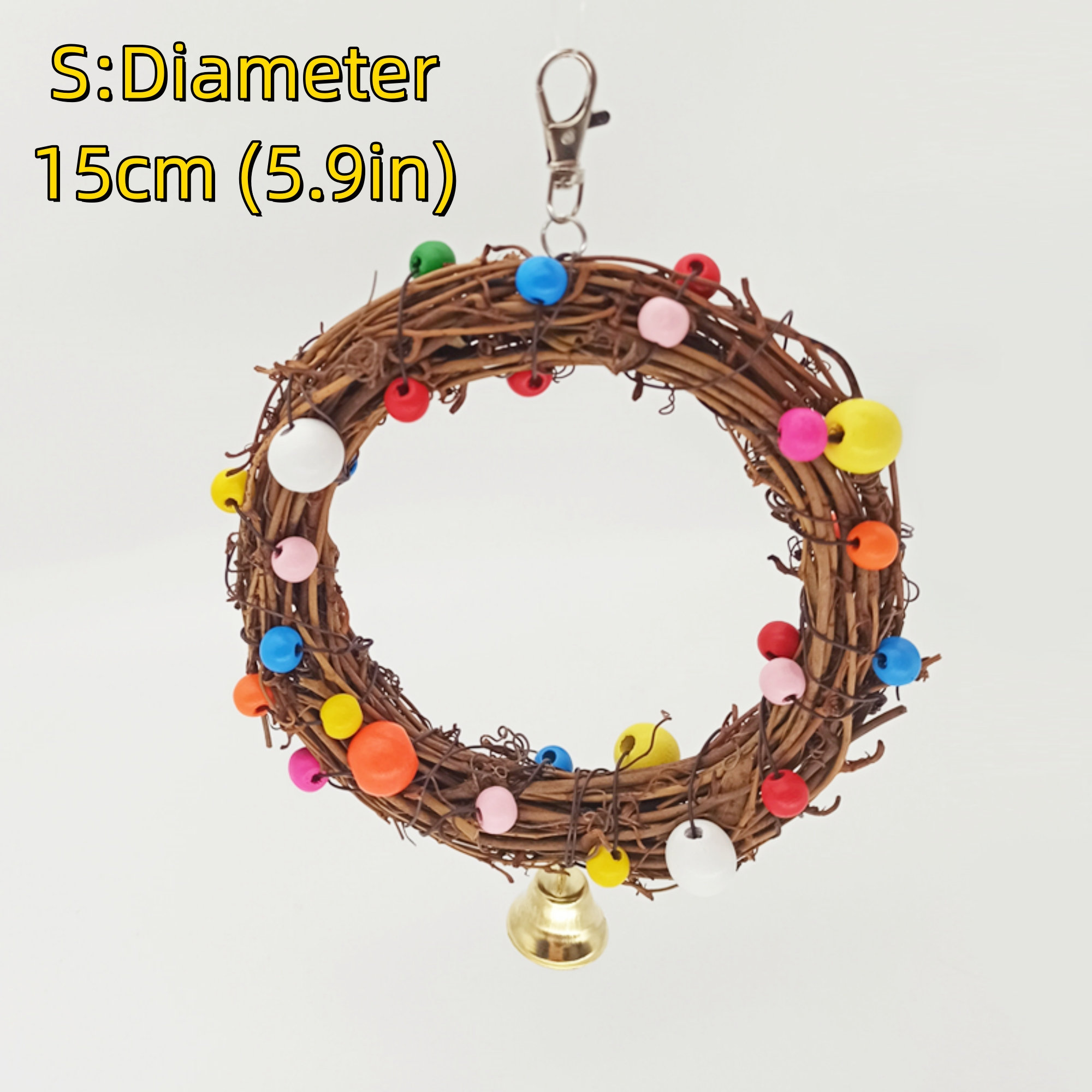 Parrot Toy Ring/rattan Swing/bird Cage Decoration Stand/pet Bird