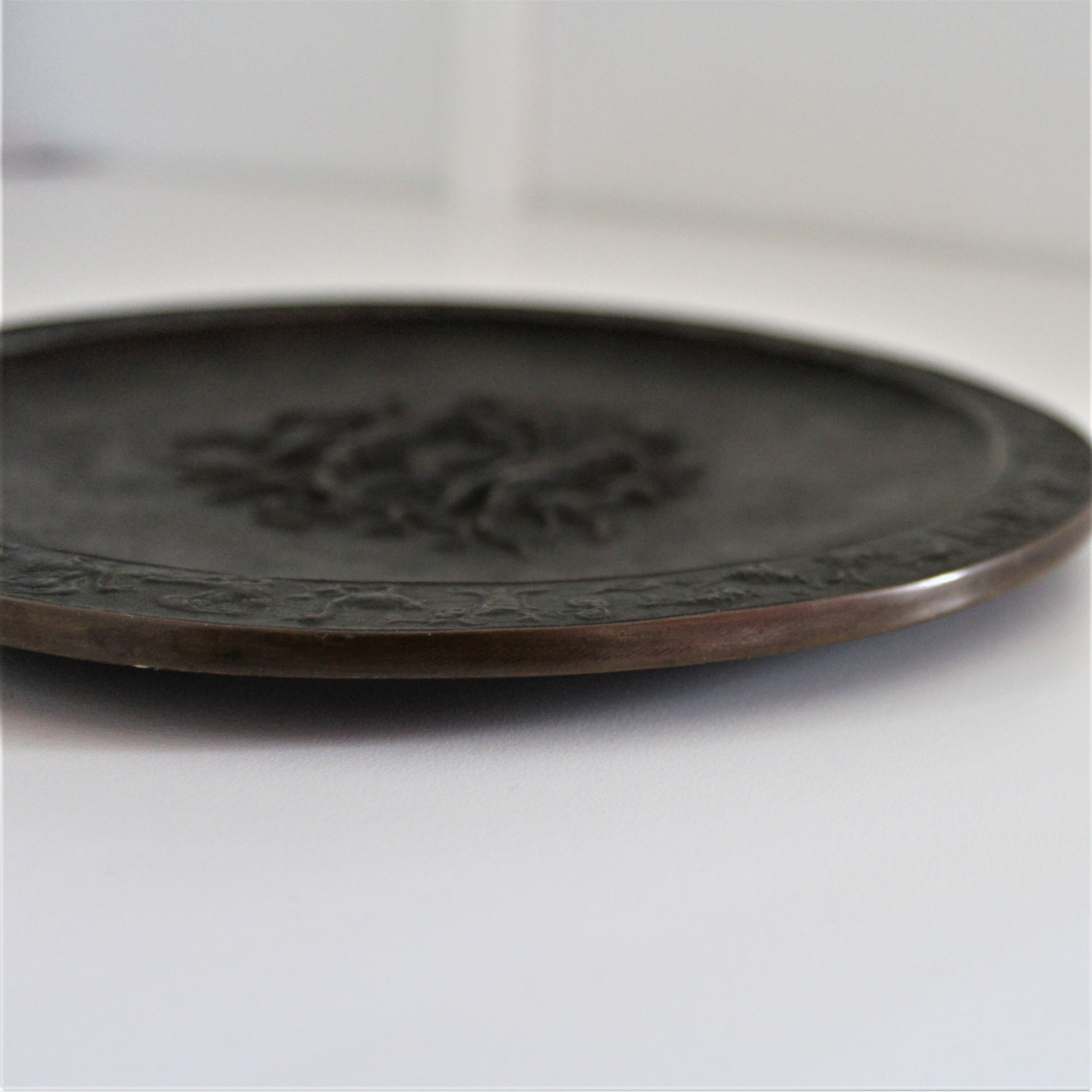 Vintage Bronze Wall Plate of Adam and Eve fritz Nuss Etsy