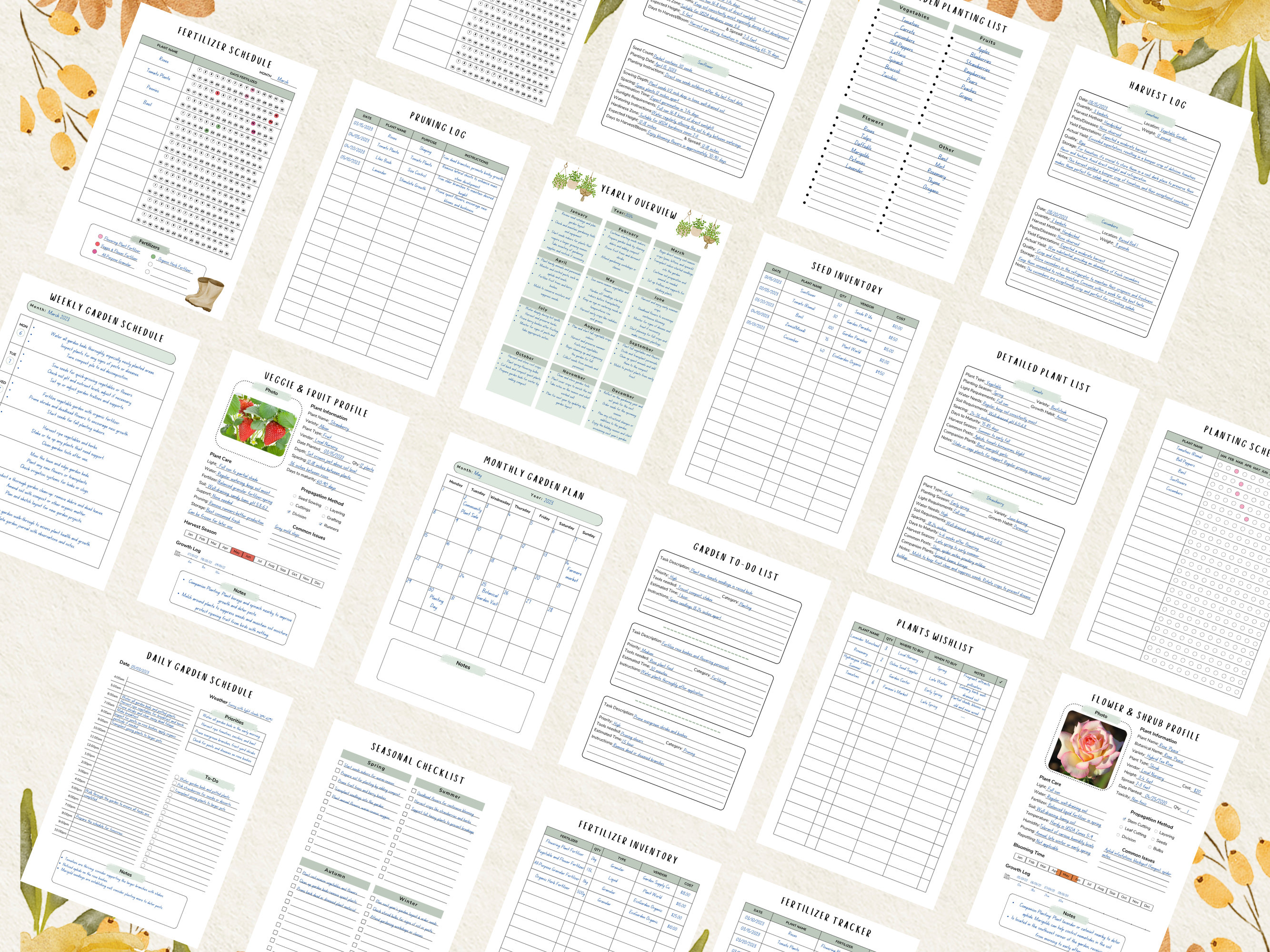 Gardening Planner Printable Ultimate Garden Planner Gardening Log Plant ...