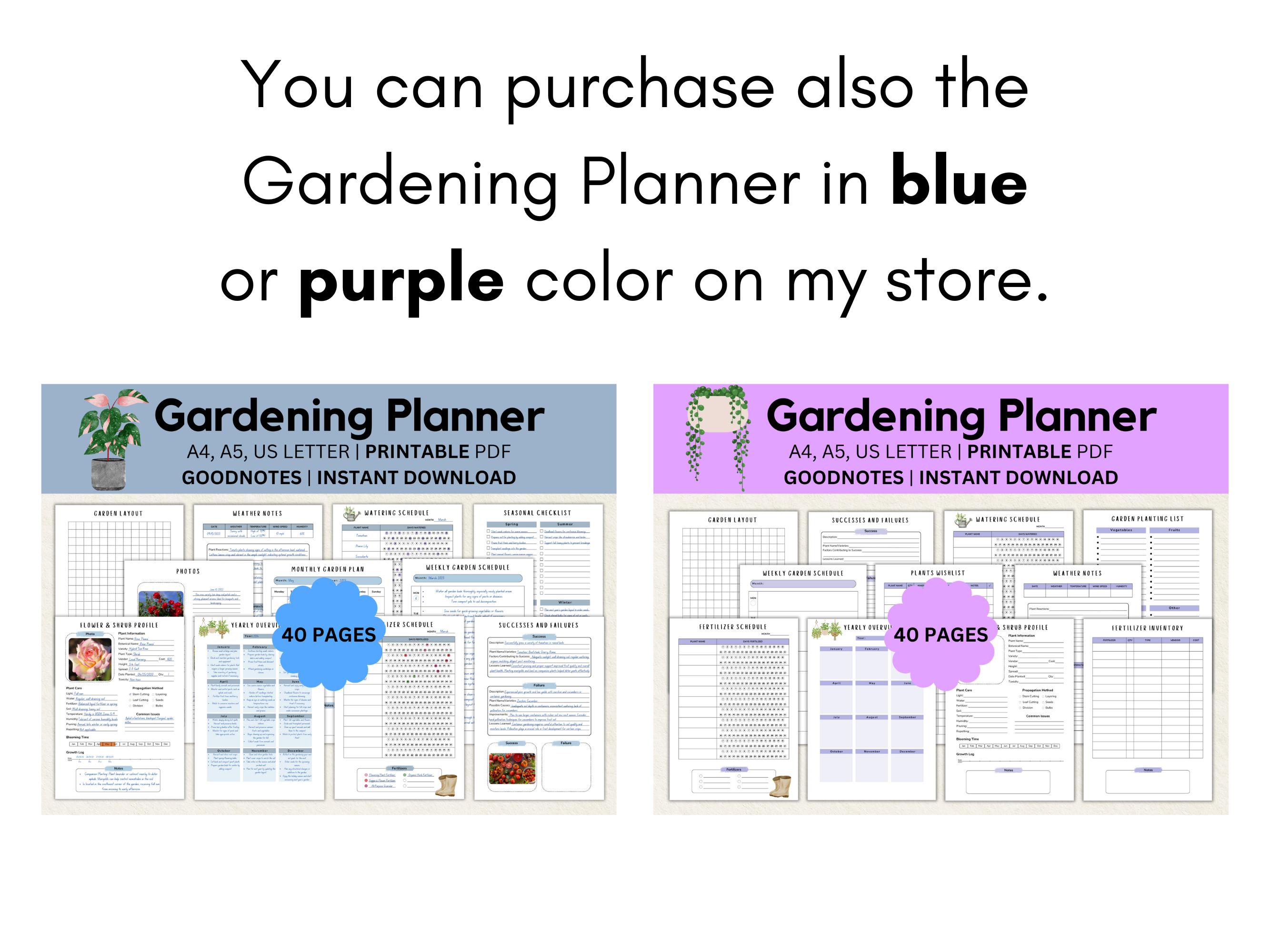 Gardening Planner Printable Ultimate Garden Planner Gardening Log Plant ...