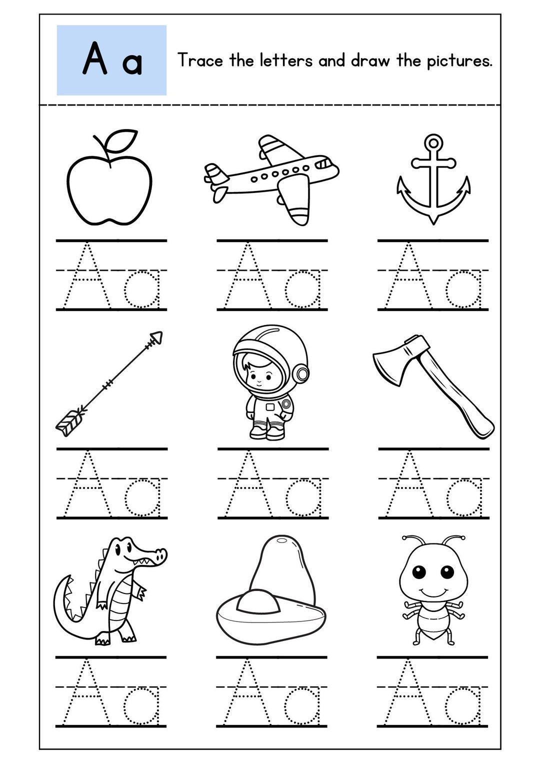 Alphabet Letter Sounds Worksheets Preschool Letter Tracing - Etsy UK
