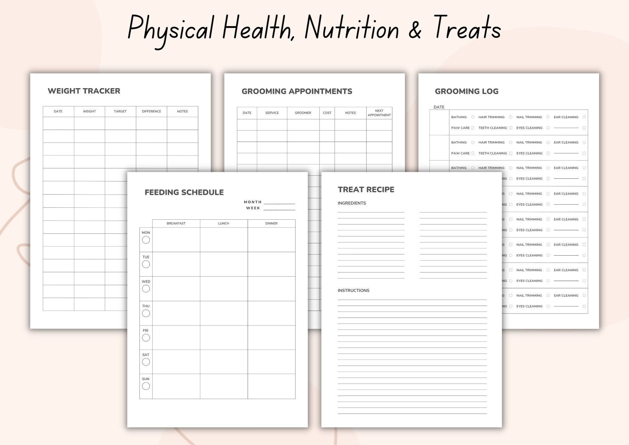 Ultimate Dog Planner Printable Dog Care Pet Planner Pet Care - Etsy