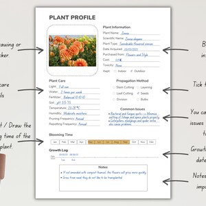 Plant Care Tracker Printable House Plant Journal Indoor Plants Garden ...