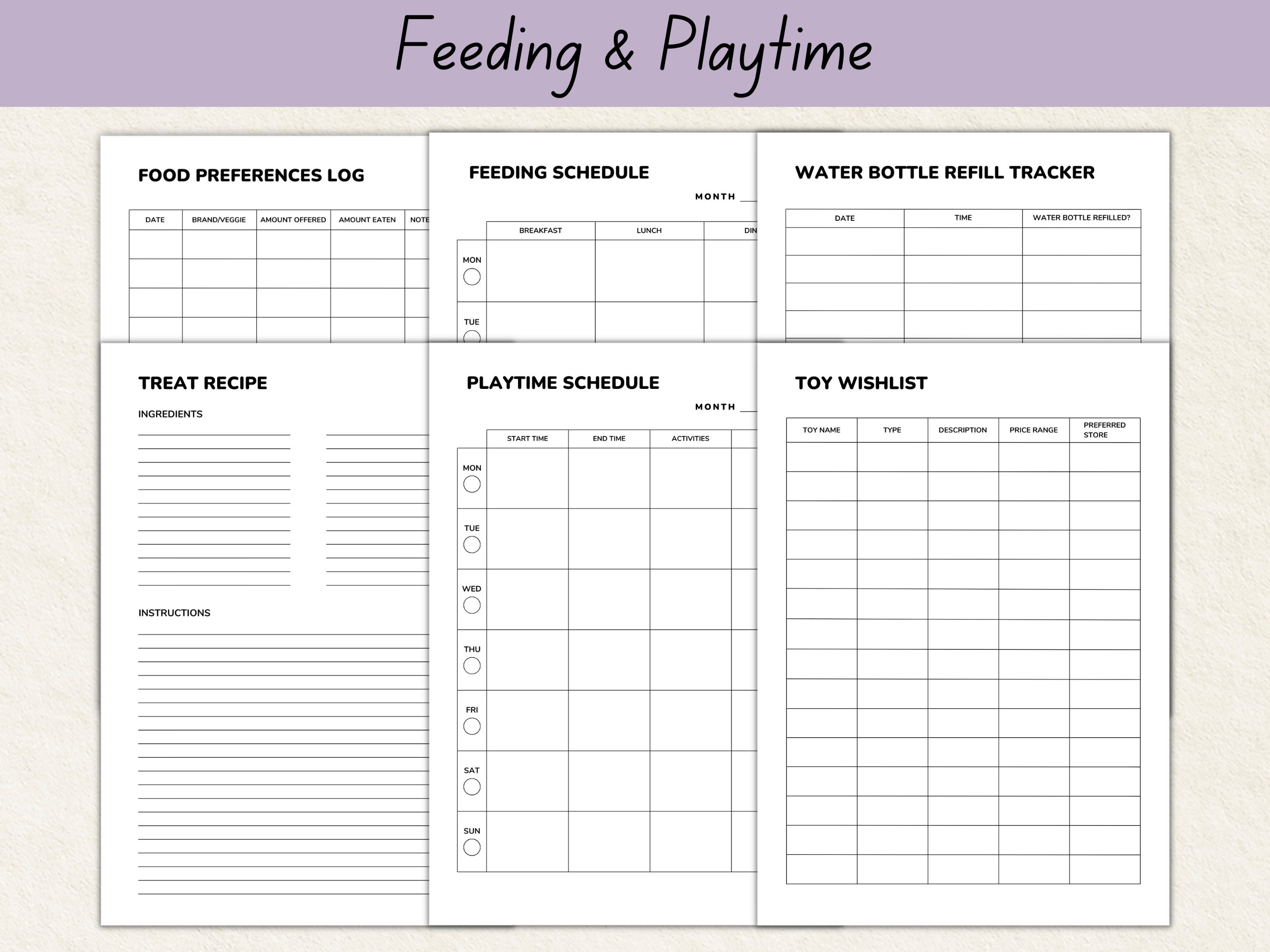 Rabbit Planner Rabbit Bundle Planner Printable Goodnotes Rabbit Log ...