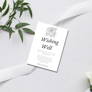 Wensen goed bruiloft inzetstukken | Wenskaart | Moderne bruiloft uitnodigen invoegen | In plaats van geschenken | Cadeauverzoek invoegen | Huwelijksreiswens