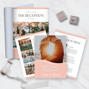 Wedding Weekend Itinerary and Guide | Wedding Planner | Wedding Itinerary | Wedding Timeline  | Wedding Itinerary Template Printable