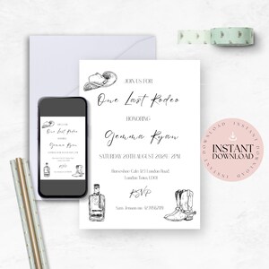 Western Bridal Shower Invitation Template | Editable Western Bridal Shower Invitation Template | Wedding Shower Invitation Printable