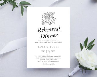 Customizable Rehearsal Dinner Invitation Template (Digital Download)