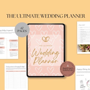 All in One Wedding Planner | Wedding Planning Checklist | Digital Wedding Planning Spreadsheet | Wedding To Do List | Wedding Budget