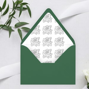 Envelope Liner Wedding 4.5 |  A7 Envelope Template |  Custom Printed Envelope Liners | Liner Template | Diy Envelope Liner